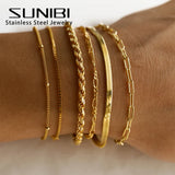 Classic Snake Chain Bracelets Fashion Stainless Steel Cuban Chain 1