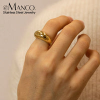 Stainless Steel Arc Rings Jewellery Geometric Ring (Size 5-8) thumbnail 1