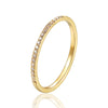1.5mm Wide Fine workmanship Zircon Ring Top Quality Titanium Steel