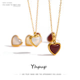 Stainless Steel Heart Pendant Necklace Chain Jewelry Temperament 1