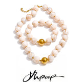Multi-color Resin Round Beads Chain Statement Necklace Bracelet 1