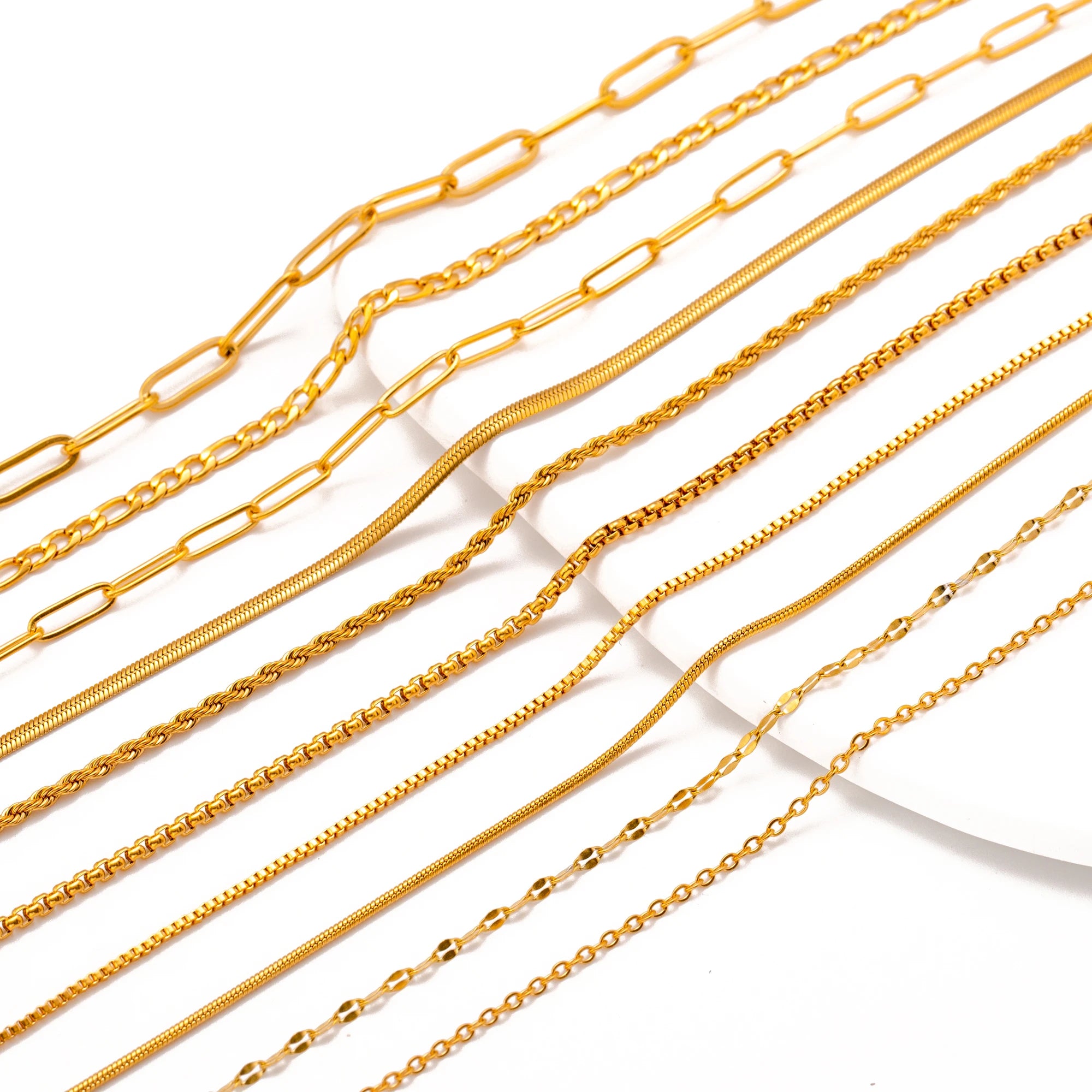 18K Gold Color PVD Plated Stainless Steel Cuba Cross O Ripple Twisted