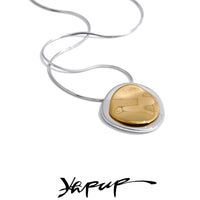 Double Round Pendant Water Resistant Metal Stainless Steel Daily thumbnail 1