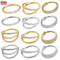 Titanium piercing ZC Nose Rings Hinged Segment Septum Clicker Daith thumbnail 1
