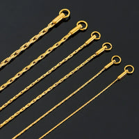 Noble Stainless Steel Gold Color Link Chain Waterproof Choker thumbnail 1