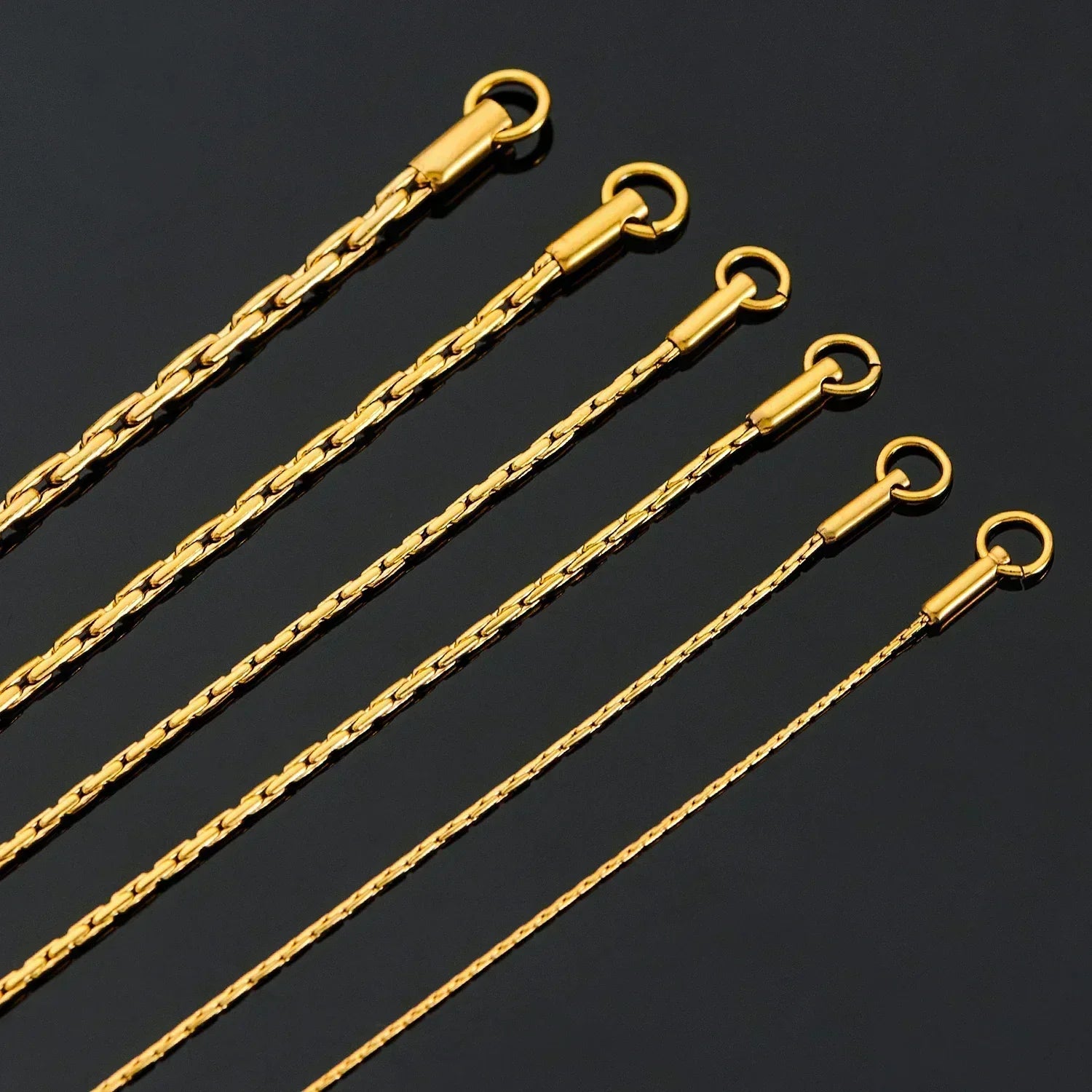 Noble Stainless Steel Gold Color Link Chain Waterproof Choker