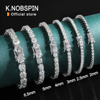 mm Moissanite Tennis Bracelet 925 Sterling Silver Plated White Gold thumbnail 1