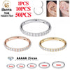 Stainless Steel Zircon Hinged Segment Nose Septum Clicker Ring Round