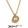 High Quality Shiny Cubic Zirconia Necklace Pendant Chain Gold Silver