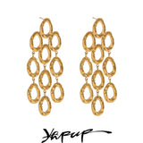 Stainless Steel Drop Dangle Statement Earrings PVD Waterproof Plated 1