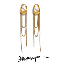 316L Stainless Steel Geometric Tassel Chain Drop Dangle Earrings thumbnail 1