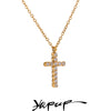 Shiny Cubic Zirconia 316L Cross Pendant Necklace Stainless Steel High