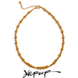 Waterproof Stainless Steel Beads Chain Necklace Tight On The Neck 1