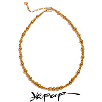 Waterproof Stainless Steel Beads Chain Necklace Tight On The Neck thumbnail 1