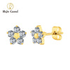 Titanium Tiny Flower CZ Stud Earrings Minimalist Wedding Cartilage