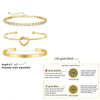 Adjustable Stainless Steel Bracelets Gold Plated Luxury Jewelry Gifts