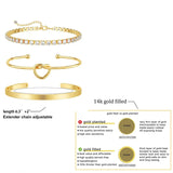 Adjustable Stainless Steel Bracelets Gold Plated Luxury Jewelry Gifts 1