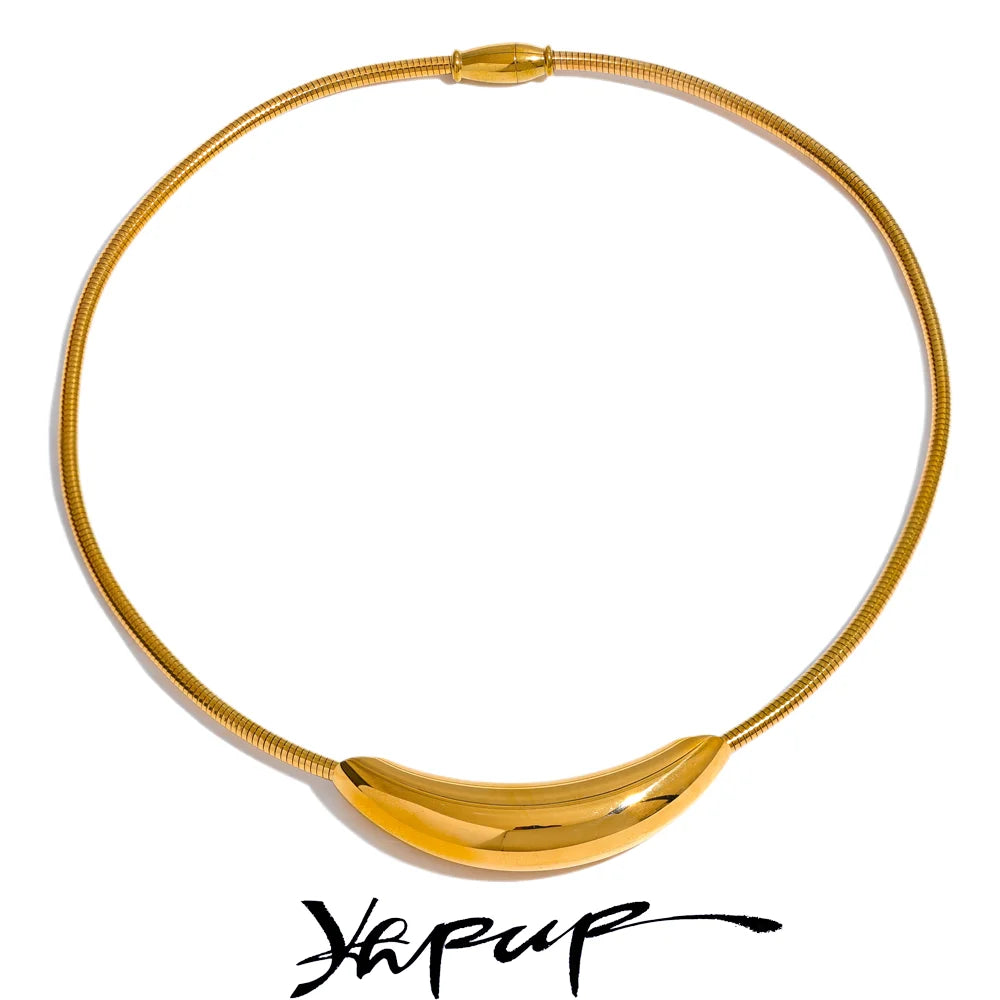 Waterproof Stainless Steel Popular Choker Light Necklace Statement