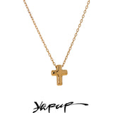 Small Waterproof Stainless Steel Cross Charm Pendant Necklace Unique 1