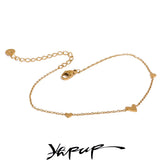Rust Proof Stainless Steel Heart Chain Anklet Gold Silver Color 18K 1