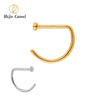 Titanium Open D Shape Nose Ring Hoop Tragus Cartilage Retainer Body