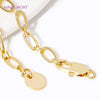 60mm 18K Gold Plated Round Shape Extension Chain,Tail Chain With