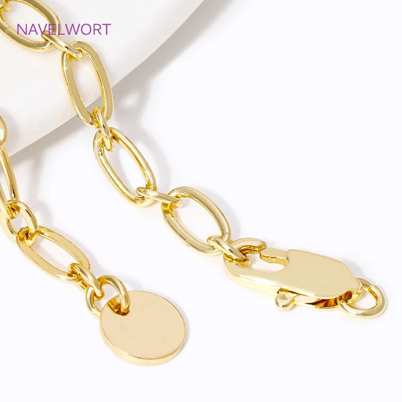 60mm 18K Gold Plated Round Shape Extension Chain,Tail Chain With