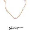 Natural Freshwater Pearl Thin Chain Handmade Necklace Arrivals