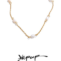 Natural Freshwater Pearl Thin Chain Handmade Necklace Arrivals thumbnail 1