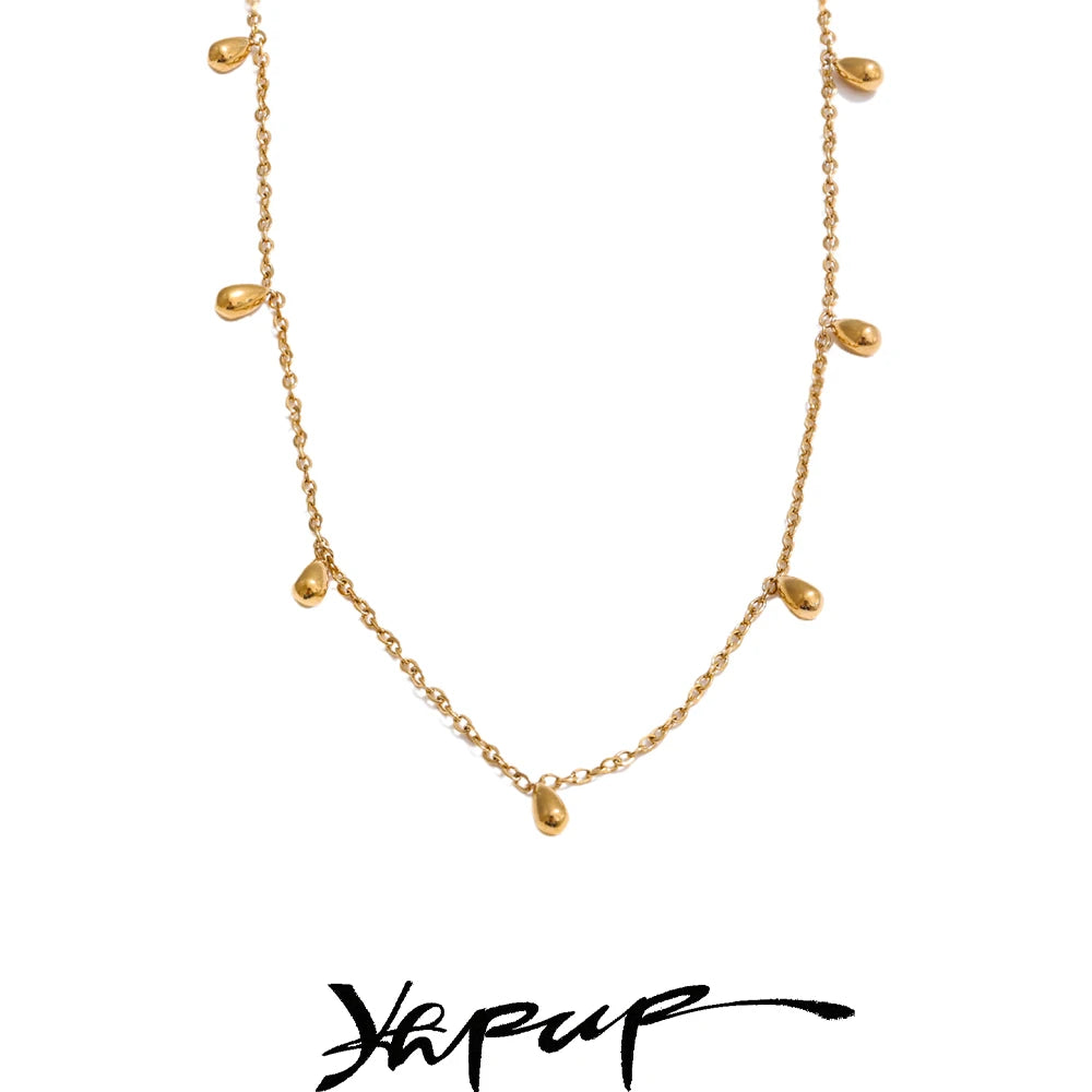 Rust Proof Stainless Steel Simple Summer Anklet Necklace Jewelry Set
